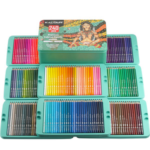 KALOUR 240 Set pensil warna kayu, menggambar tangan desain seni grafiti pensil warna untuk penggunaan sekolah - Product Image 6