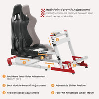 Siège de jeu de simulation de course automobile entièrement réglable LRS12-BS02 avec support de levier de vitesses