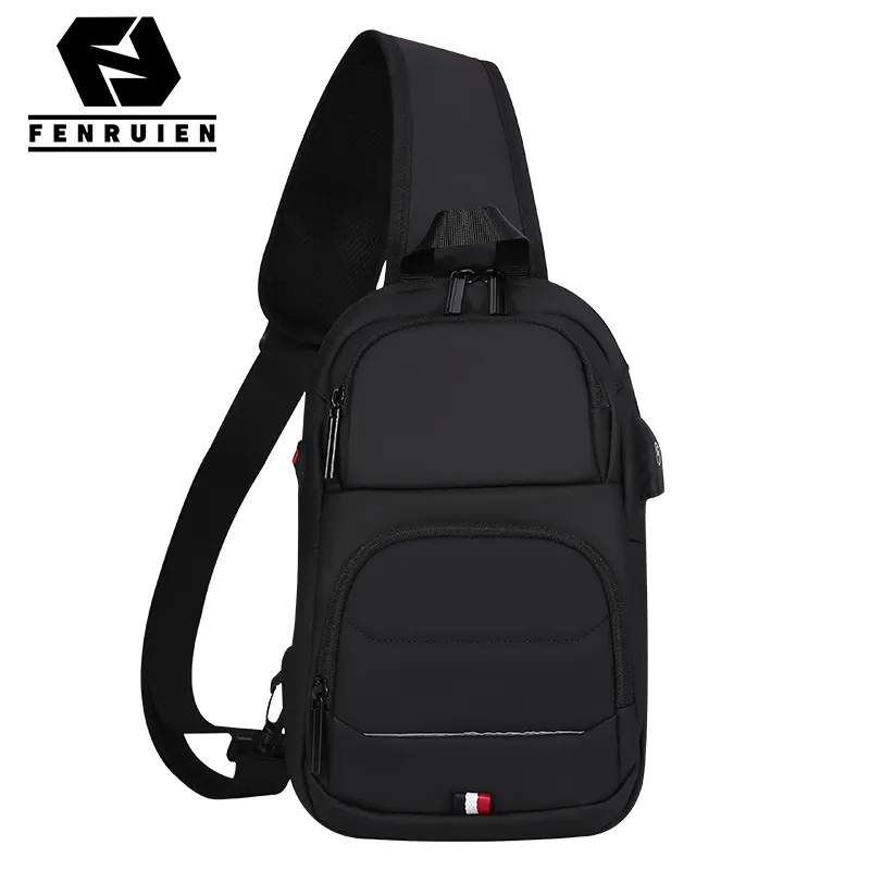 FENRUIEN petit sac à bandoulière hommes simple épaule messager taille poitrine sac sport marée marque personnalisé sac à bandoulière