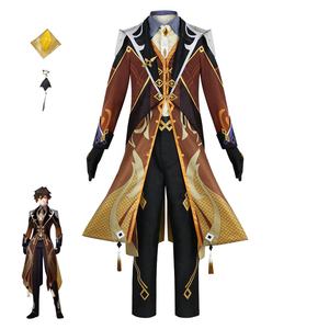 Costume de jeu de <span class=keywords><strong>Cosplay</strong></span> Genshin Impact Zhong Li ensemble de vêtements Anime - Product Image 1