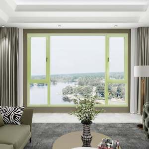 High Quality Inward Opening Casement Window Triple Casement Window Aluminum Tilt and Turn Windows House windows for Living Room - Product Image 2