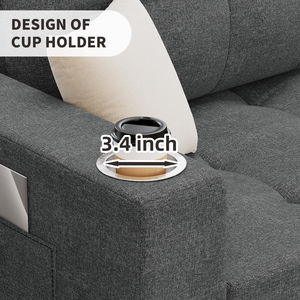 Sofá Cama Futón Tamaño Queen, Tapizado Grueso, Sofá de Dos Plazas Convertible en Cama, Sofá Extraíble para Dormitorio o Sala de Estar - Product Image 5