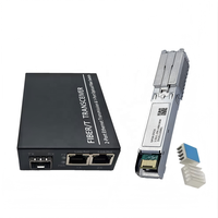 Stick OLT GPON Mini Portabel Satu Port 1 GPON 2*GE Port Uplink Peralatan Serat Optik untuk FTTH Kompatibel 5G Konektor SC