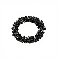 Koreanischer Stil Einfacher Personalisierter Kristall-Haarring Armband Handgefertigt Hochelastisch Doppelnutzung für Damen-Pferdeschwanz Mori-Stil