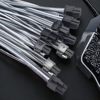 Harnais de câblage électronique personnalisé à 4, 6 ou 8 broches, conducteur en cuivre étamé, isolation PVC, pour alimentation CPU, usage PCB/ordinateur, Antmade