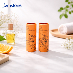 Custom Printed Eco Friendly Kraft Cardboard Essential Oil Paper Cylinder Packaging Loose Powder Perfume Paper Tube Packaging - Product Image 1