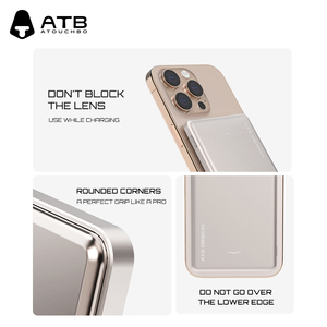 พาวเวอร์แบงค์ ATB Ultra-thin แบบกำหนดโลโก้ได้ ความ<span class=keywords><strong>จ</strong></span>ุ 5000mah วัสดุโลหะ รองรับการชาร์จไร้สาย 15W สำหรับ iPhone 17 - Product Image 3