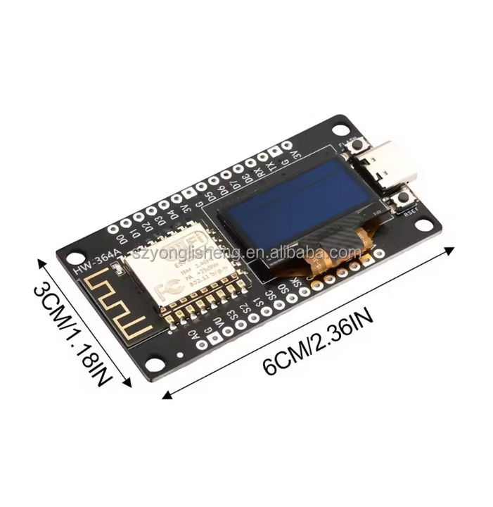 100% Stock NodeMCU ESP8266 V3 Development Board With 0.96 Inch OLED Display CH340 ESP-12F WiFi Module