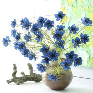 <span class=keywords><strong>Fleurs</strong></span> artificielles, 5 têtes de clématites au toucher réel pour la décoration intérieure, les fêtes et les mariages - Product Image 2