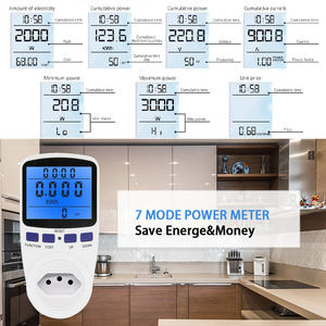 卡瓦尔 PMB02-BR BR 插头式数字瓦特表 LCD 背光蓝光电能表 电表插座 电量测试仪 - Product Image 4