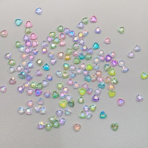 San Valentino con cuore in resina strass da matrimonio con cuore a forma di cuore decorazione per creazione di gioielli fai da te 1000 pezzi - Product Image 4