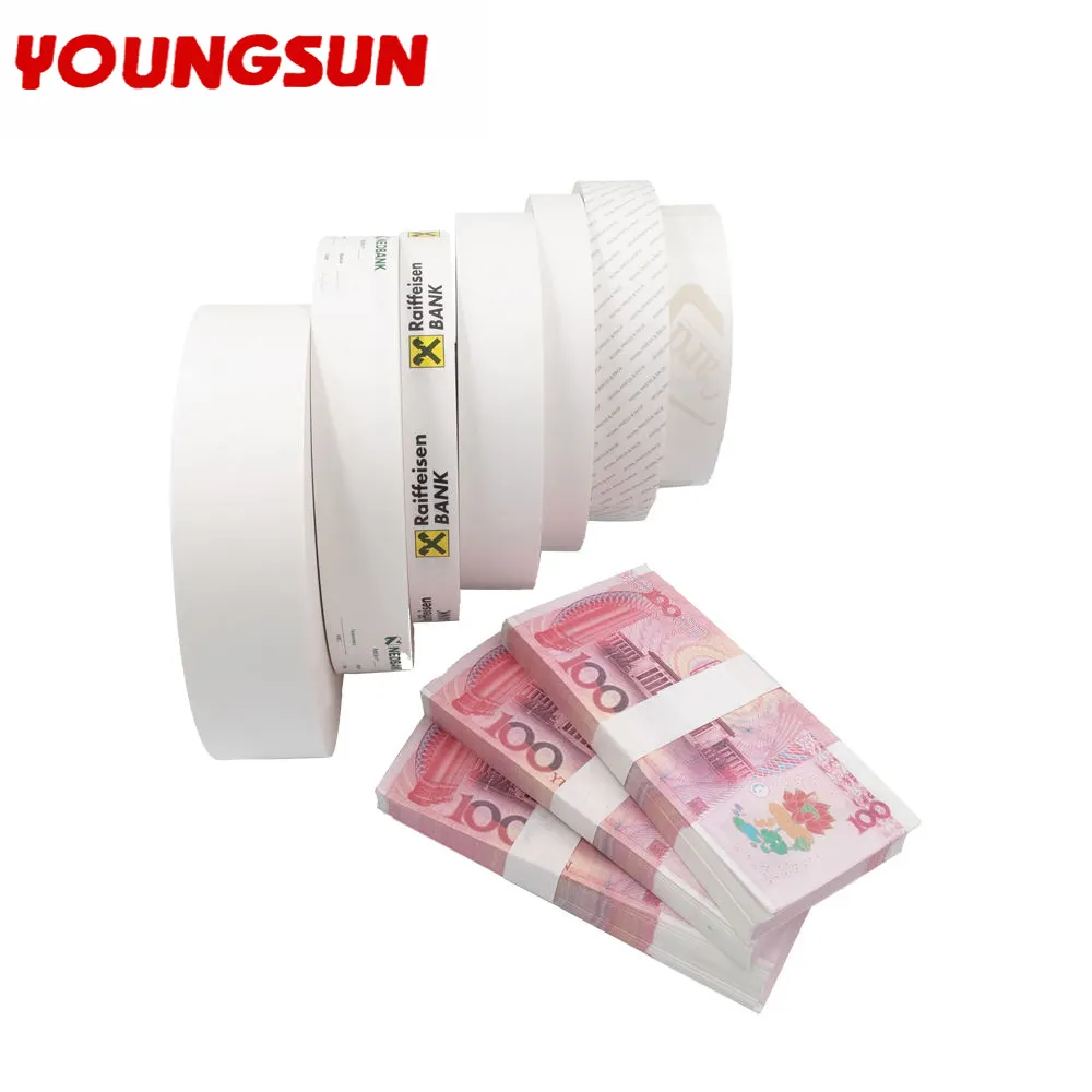 YOUNGSUN selotip kertas lebar uang 30/20mm untuk pengemasan uang kertas