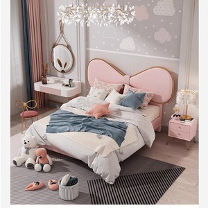 Thanh lịch công chúa phong cách rắn gỗ mềm giường với mơ mộng cung thiết kế, hiện đại đơn giản giường cho cô gái trang trí phòng ngủ - Product Image 3