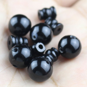 Black Agate Three Way Stupa Beads 10mm Round <b>Ball</b> For Buddhist Prayer Beads And <b>Bracelets</b> Religious Ceremonies Unisex Scattered - Product Image 4