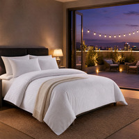Ensemble de draps de lit Queen respirants 400TC pour la location, haute qualité