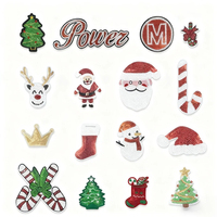 Patchs en strass de Noël en forme d'arbre de Noël et de flocon de neige, à coller au fer, pour pulls, chapeaux, sacs cadeaux de Noël