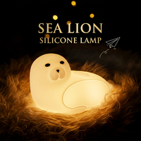 Vente en gros de lampes de nuit miniatures personnalisées en forme de lion de mer, rechargeables, 7 couleurs, lumière douce, alimentées par USB, cadeau pour enfants, lampe de chambre pour enfants