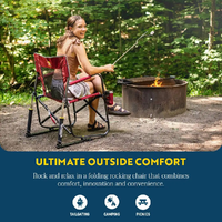 Fauteuil de camping pliant portable en tissu Oxford 600D pour la plage, la pêche, les pique-niques, chaise de camping, fauteuil de directeur pour l'extérieur - Vente en gros