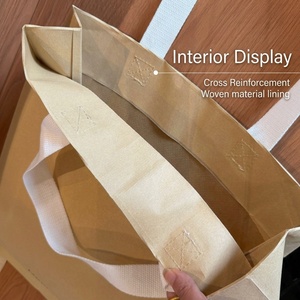 <span class=keywords><strong>Bolsas</strong></span> <span class=keywords><strong>de</strong></span> Compras <span class=keywords><strong>de</strong></span> <span class=keywords><strong>Papel</strong></span> Kraft Natural Ecológicas <span class=keywords><strong>de</strong></span> Lujo con Asas <span class=keywords><strong>de</strong></span> Algodón para Empacar Ropa - Product Image 4
