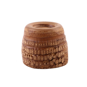 Support de couvercle de bol à thé en bambou avec couvercle en racine de bambou, accessoires de cérémonie du thé, origine Zhejiang - Product Image 5