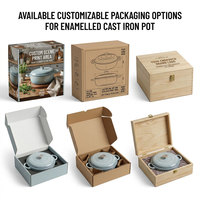 E-Top Cocotte en fonte émaillée 26 cm, couleur personnalisée, 23,4 QT, antiadhésive, pour cuisine, Dkm Tencere Marmite