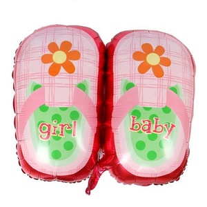 <span class=keywords><strong>Feliz</strong></span> <span class=keywords><strong>cumpleaños</strong></span> decoración suministros <span class=keywords><strong>55</strong></span>*75CM zapatos de bebé globo de la hoja de aluminio - Product Image 5