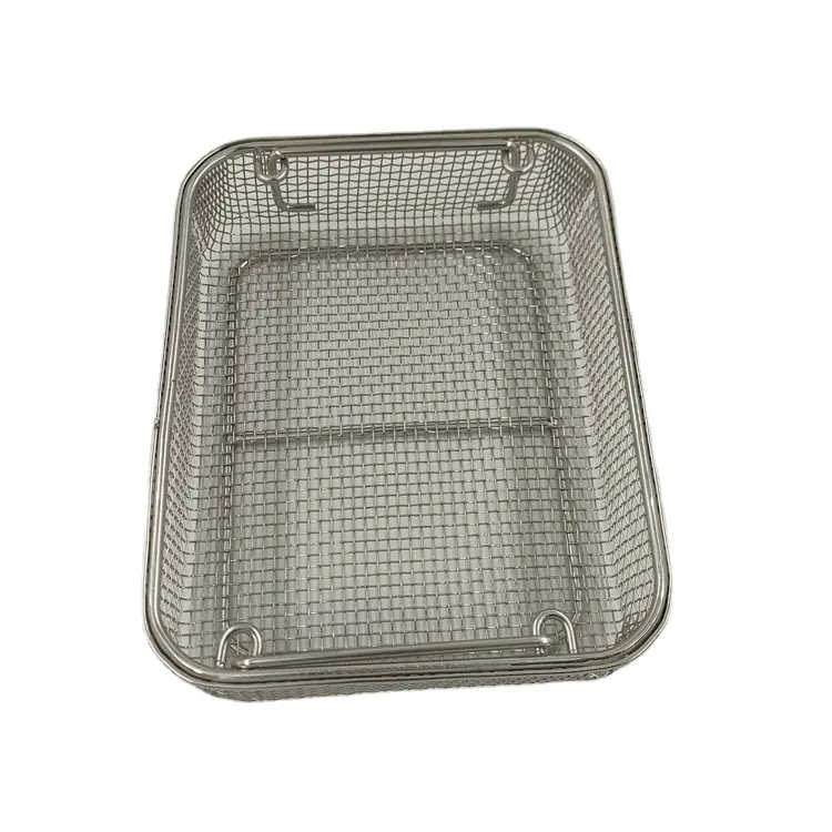 Ultrasonic Jewelry Cleaning Basket 5inch*4inchStainless Steel Mesh/Large Parts Cleaning Basket