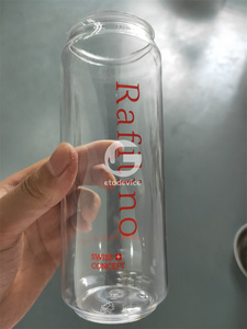 Lata Transparente de PET para Bebidas, 250ml 500ml, Latas de Plástico de Grado Alimenticio con Tapa Fácil de Abrir de Aluminio, Logotipo Personalizado - Product Image 3