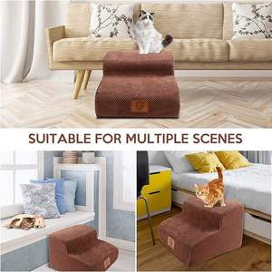 Miếng bọt biển mềm Pet bước <span class=keywords><strong>2</strong></span> <span class=keywords><strong>Tier</strong></span> không trượt có thể giặt thiết kế với Pet tóc con lăn cho giường sofa truy cập - Product Image 6