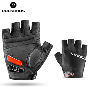 ROCKBROS — gants de <span class=keywords><strong>moto</strong></span> antidérapants en Gel, accessoire respirant de cyclisme, avec enfilement de la moitié des doigts, pour hommes et femmes, noirs - Product Image 6