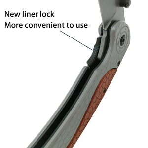 Navaja Plegable <span class=keywords><strong>de</strong></span> Bolsillo, Navaja Plegable Grabada en Madera, Herramienta <span class=keywords><strong>de</strong></span> <span class=keywords><strong>Supervivencia</strong></span> para Exteriores, Acero Inoxidable - Product Image 5