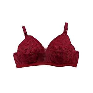 Soutien-gorge en coton pour tous les jours avec couvrance complète des bonnets, fermeture au dos et tissu tricoté extensible pour un ajustement flexible et un soutien constant - Product Image 1