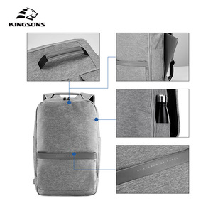 Kingsons <b>Laptop</b> <b>Backpack</b> 20-35L Large Capacity Unisex Everyday Use Solid Color <b>Backpack</b> for Work and Travel - Product Image 4