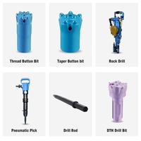 Vente chaude T45 13 Bouton 89mm Perceuse à filetage conique Foret, Pièces de machines minières Foret à joint fileté