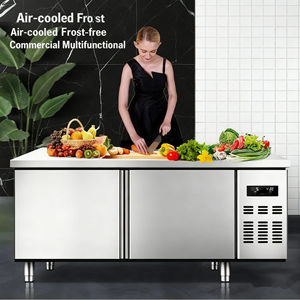 Refrigerador Bajo Mostrador Pusen <span class=keywords><strong>de</strong></span> 2 Puertas con Enfriamiento por Aire, Sin Escarcha, Mostrador para Ensaladas, Equipamiento <span class=keywords><strong>de</strong></span> Cocina para Mantener Alimentos Frescos - Product Image 1