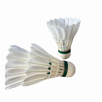ST NO 7 Balles de badminton hybrides personnalisées - Plumes naturelles Haute durabilité Ultra-légères Plumes droites Vol stable