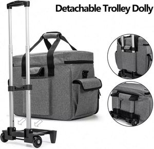 Muestra gratis nuevo estuche para máquina de coser con ruedas bolsa con ruedas de almacenamiento bolsa de nylon para máquina de coser - Product Image 4