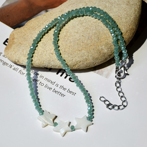 Collana di <span class=keywords><strong>perline</strong></span> di cristallo per donna <span class=keywords><strong>perline</strong></span> di semi di perle collana <span class=keywords><strong>girocollo</strong></span> colorata fatta a mano con pietre preziose della boemia di moda - Product Image 6