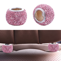 Colliers pour appuie-tête de voiture Anneaux en cristal bling Accessoires Décorations intérieures pour appuie-tête de véhicule de voiture