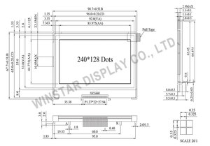 Màn Hình LCD COG 240X128 WO240128A Màn Hình LCD Winstar SPI 240128 - Product Image 4