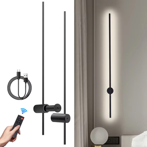 Bắc Âu xoay tối giản Dải phòng khách nền có thể sạc lại LED Đèn treo tường lối đi Đèn tường 5200mAh chạy bằng pin - Product Image 2