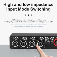 4-Kanal USB-Audio-Interface 24 Bit 192kHz Professionelle Soundkarte für Studioaufnahmen Podcast Live-Streaming