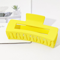 Pinces à cheveux carrées en plastique mat de haute qualité, couleur unie, 10,5 cm, pour femme, style jeune et élégant