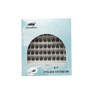 Kit de Extensiones de Pestañas Individuales con Aplicador de Sellado de Pestañas de Pelo Sintético Hecho a Mano, Pestañas Precortadas de 10-16mm, Tira Completa DIY - Product Image 6