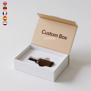 Caja de Embalaje Rígida Magnética Reciclable de Moda, Diseño Personalizado para Cajas de Suero para el Cuidado de la Piel con Tapa - Product Image 3