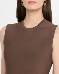 Robe d'été personnalisée pour femmes élégante pour les fêtes et les mariages Robe trapèze tissée à fleurs Col rond Sans manches Coupe ample Mini robe - Product Image 3