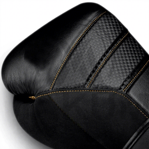 Guantes de Boxeo de Cuero Negro y Dorado de 12 oz con Cierre de Velcro, Guantes de Entrenamiento para Adultos |   Guantes de Boxeo de Cuero de Primera Calidad con Logotipo Personalizado - Product Image 5