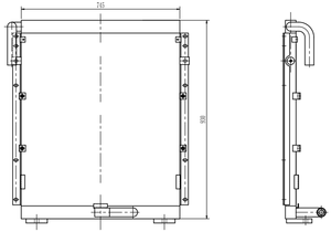 जेसी रिप्लेसमेंट वाटर रेडिएटर और ऑयल कूलर कोम्पेको कूलिंग सिस्टम के लिए कई मॉडल खुदाई के साथ संगत - Product Image 6
