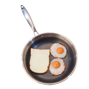 Sartén antiadherente de panal <span class=keywords><strong>Triple</strong></span> de acero inoxidable, 28cm, con mango de acero fundido para Cocina - Product Image 1