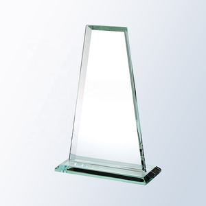 Trophée de récompense en verre transparent de jade en forme de flamme, <span class=keywords><strong>prix</strong></span> scolaire bon marché, vente en gros - Product Image 4